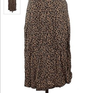 Never worn cheetah midi skirt